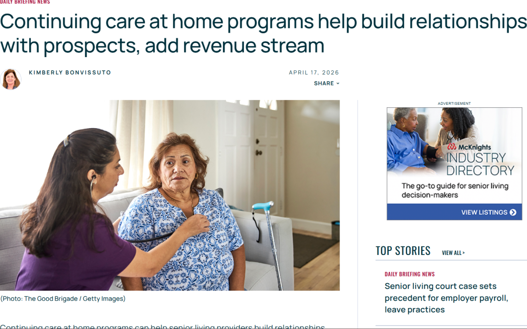Our CEO Featured in McKnight’s Senior Living